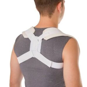 Clavicular brace for collarbone support and posture correction.