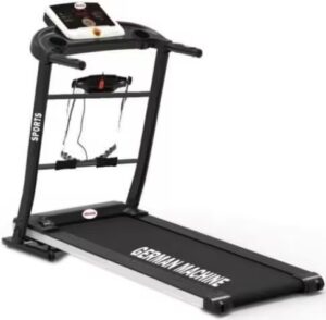Treadmill for indoor fitness training and physiotherapy rehabilitation.