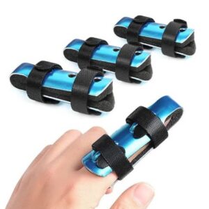 Adjustable finger splint for injury support and joint stabilization