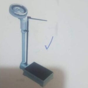 Digital weighing scale with stadiometer for accurate weight and height measurement